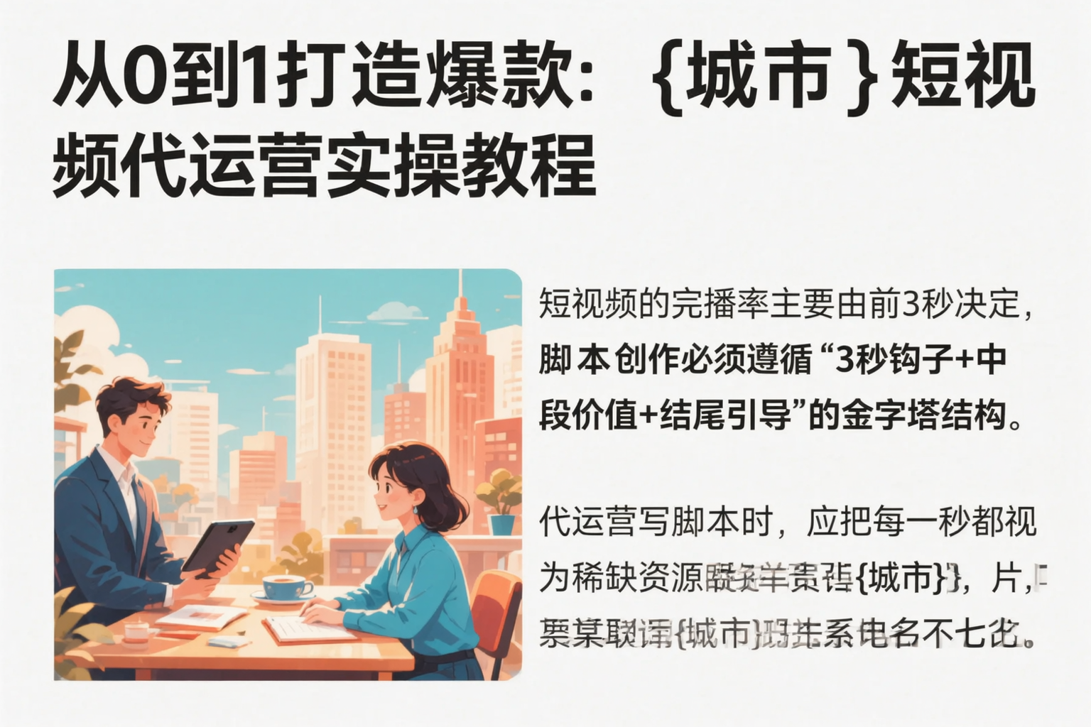 从0到1打造爆款：辽源短视频代运营实操教程