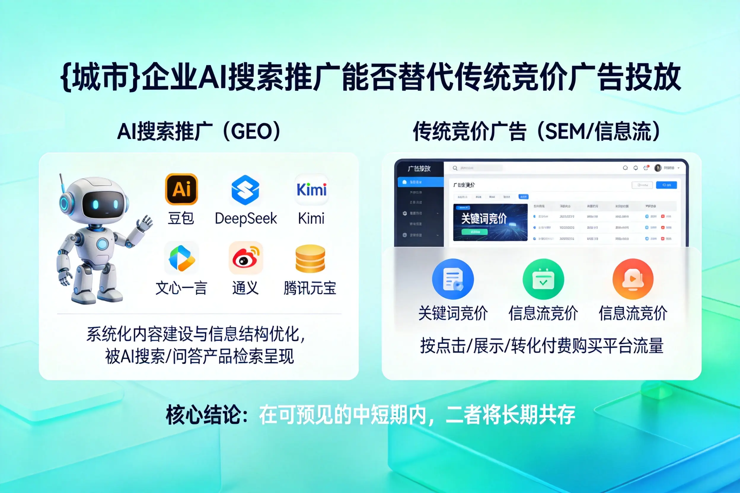 辽源企业AI搜索推广能否替代传统竞价广告投放