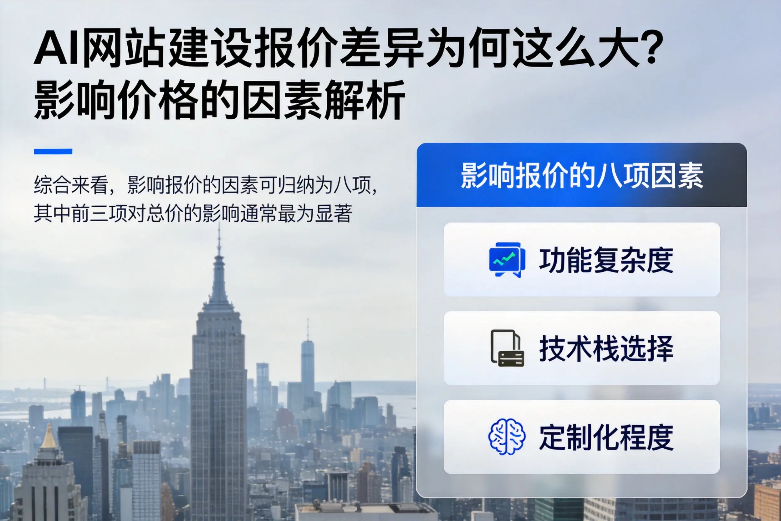 辽源AI网站建设报价差异为何这么大？影响价格的因素解析