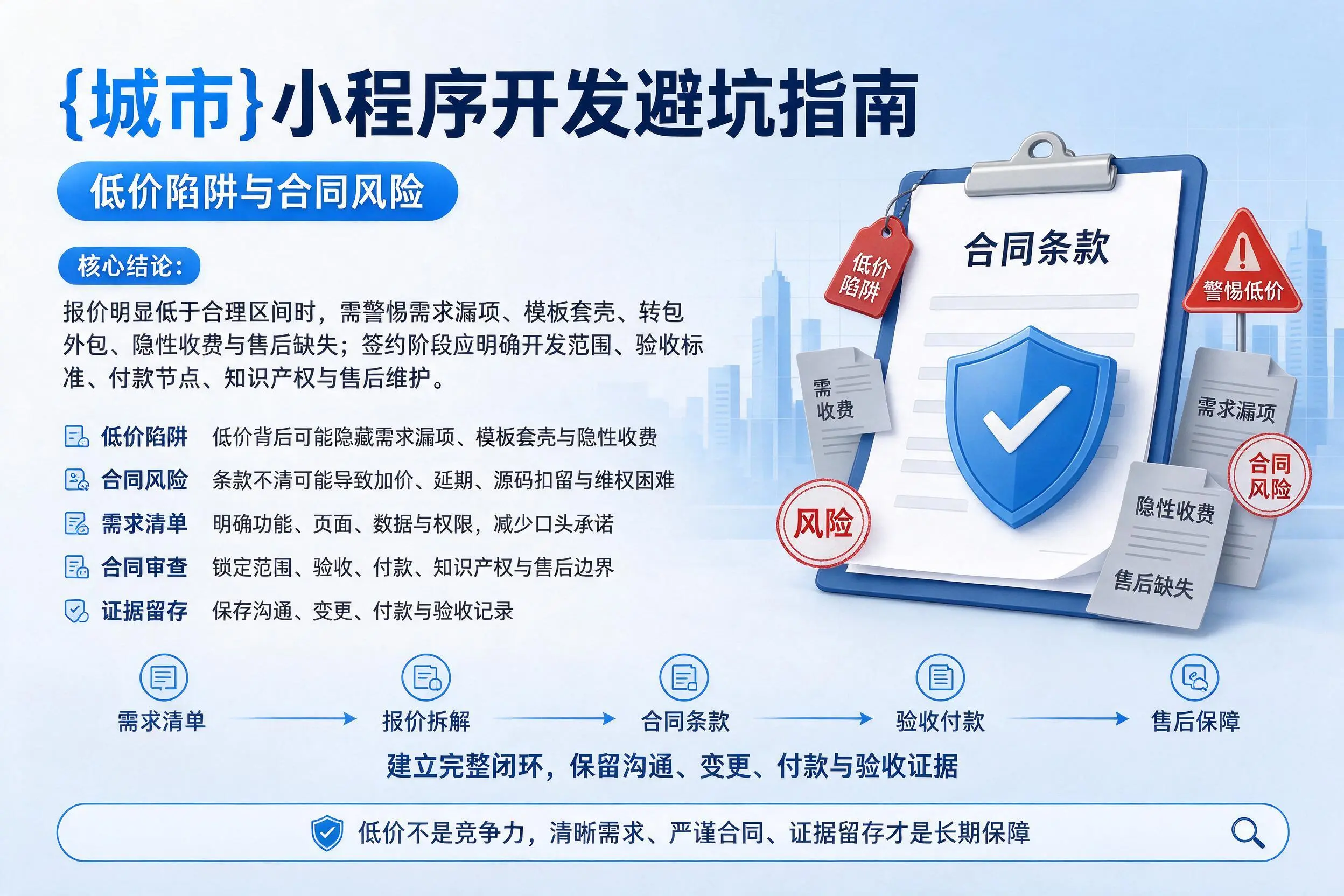 辽源小程序开发避坑指南:低价陷阱与合同风险