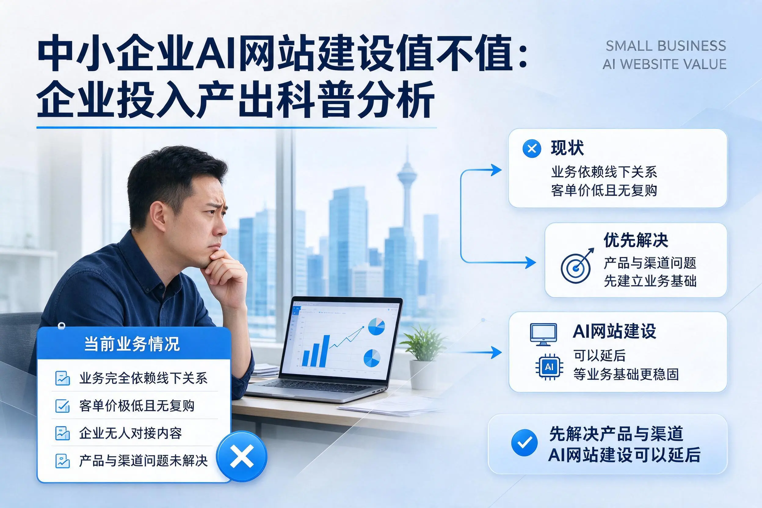 中小企业AI网站建设值不值：辽源企业投入产出科普分析