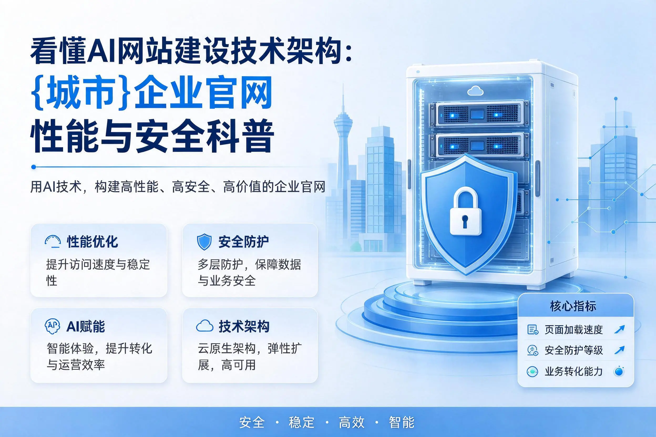 看懂AI网站建设技术架构:辽源企业官网性能与安全科普