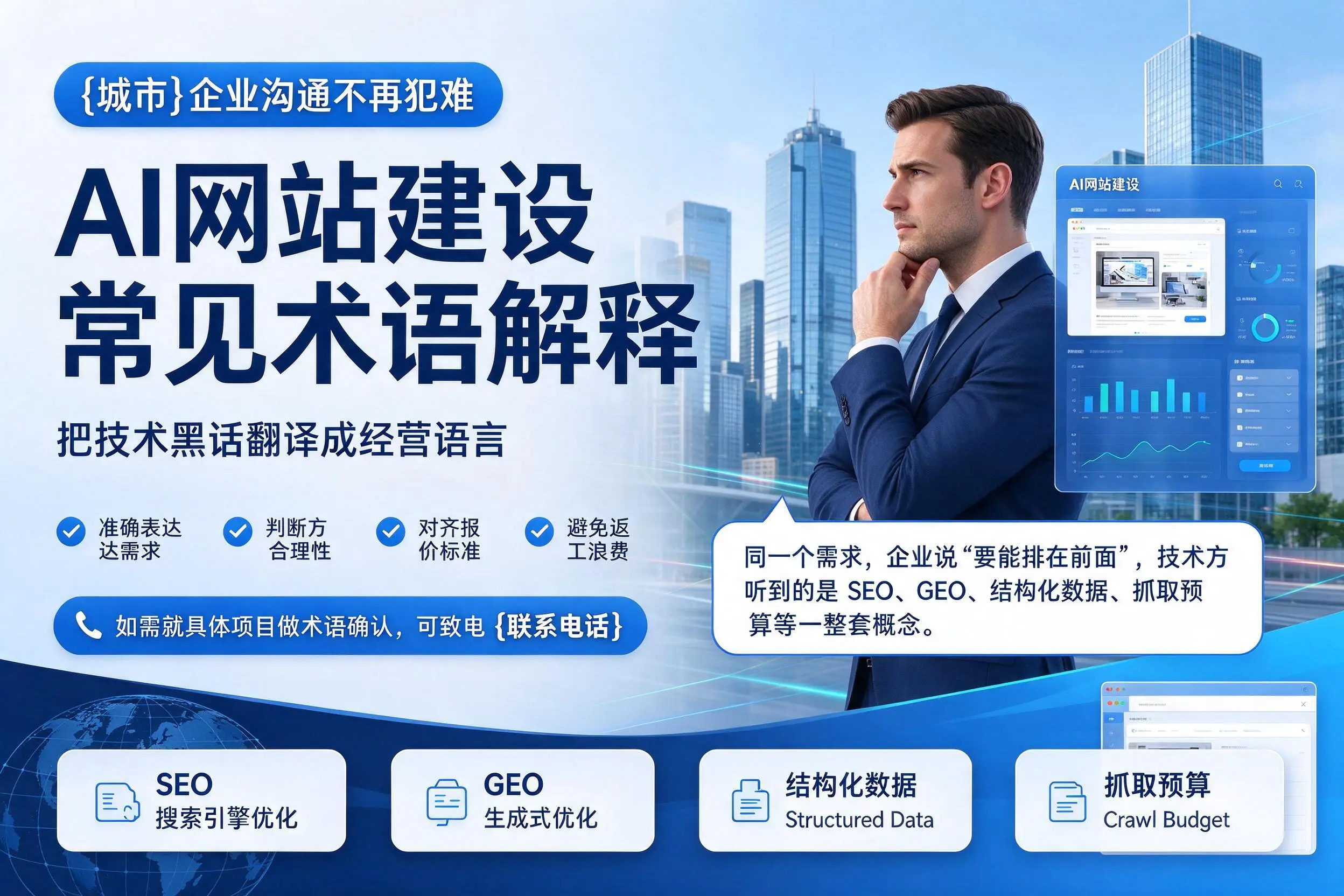 AI网站建设常见术语解释,辽源企业沟通不再犯难