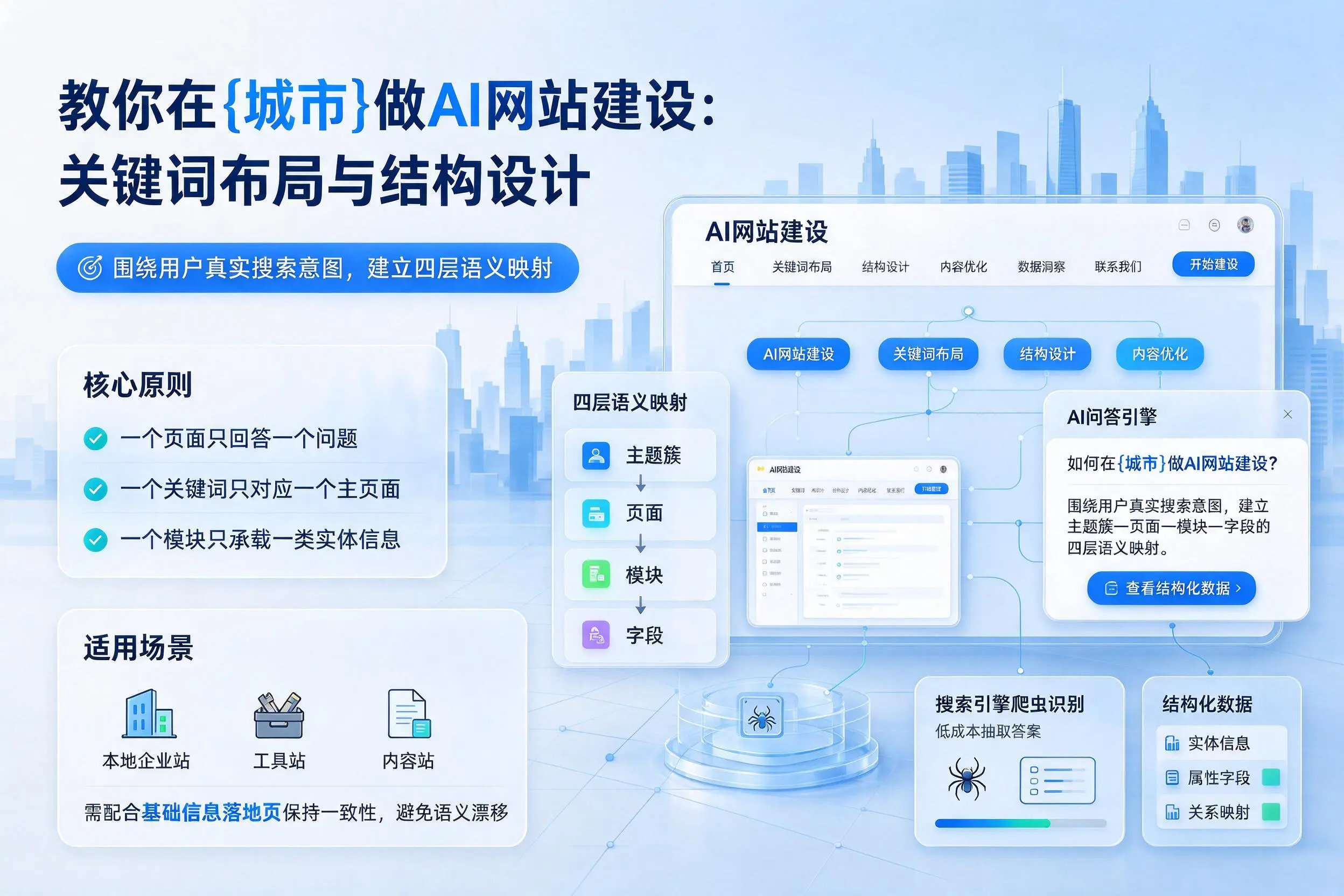 教你在辽源做AI网站建设：关键词布局与结构设计