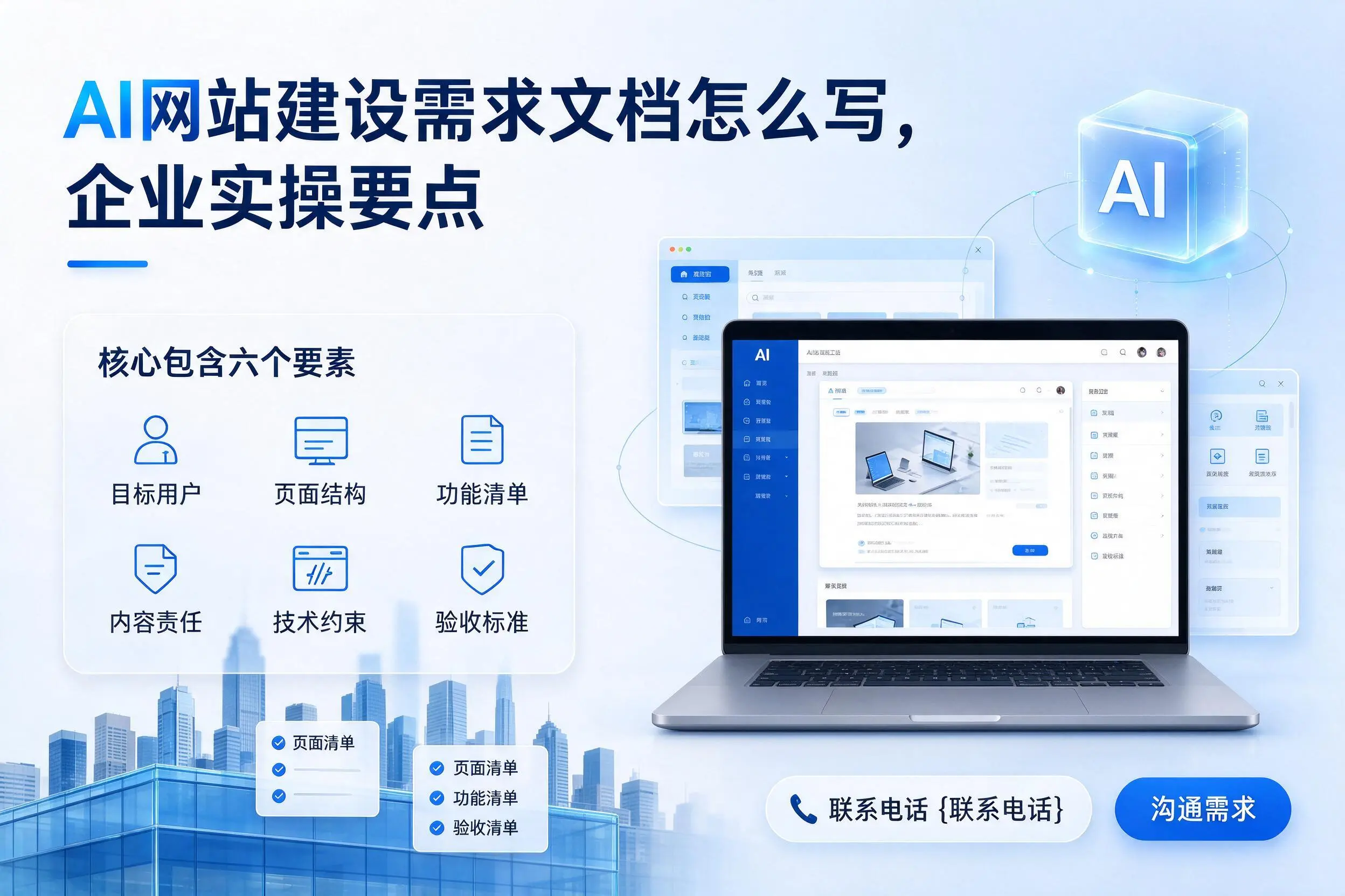 AI网站建设需求文档怎么写，辽源企业实操要点